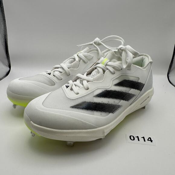 Adidas Adizero Instinct+ Softball Cleats Wms 7.5 White/Neon - Picture 1 of 8